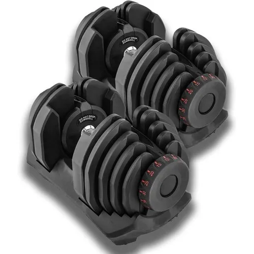 adjustable dumbbells, 90 pounds, set of two 