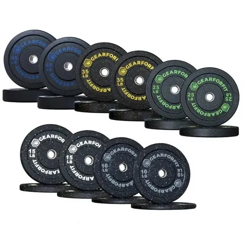 520 lb crumb rubber bumper plate set