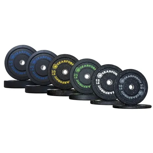 350 lb crumb rubber bumper plate set