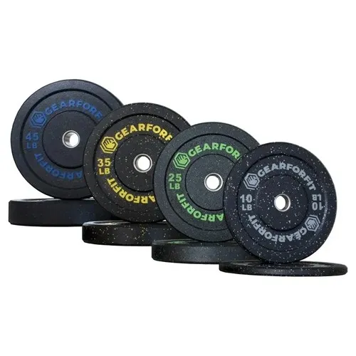 230 lb crumb rubber bumper plate set