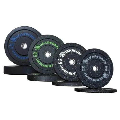 190 lb crumb rubber bumper plate set