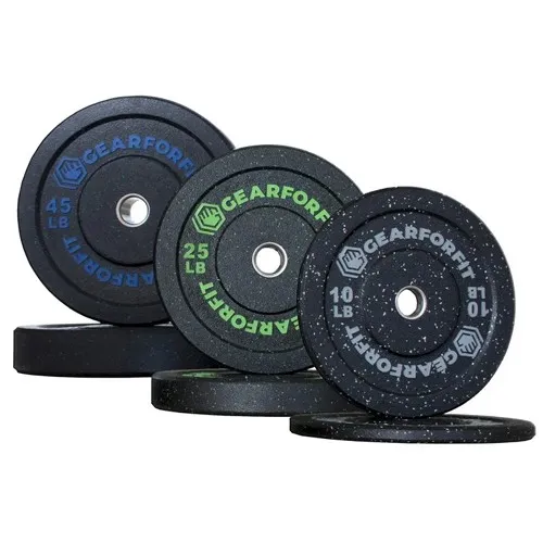 160 lb crumb rubber bumper plate set