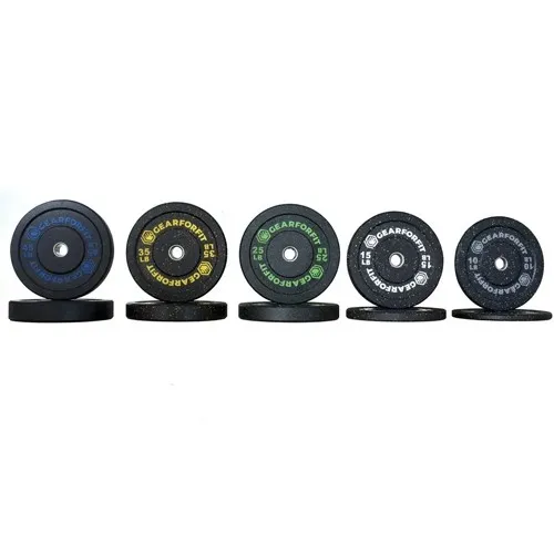 260 lb crumb rubber bumper plate set