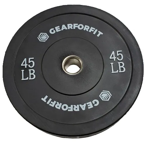 45 Lb BLACK OLYMPIC RUBBER BUMPER PLATE 