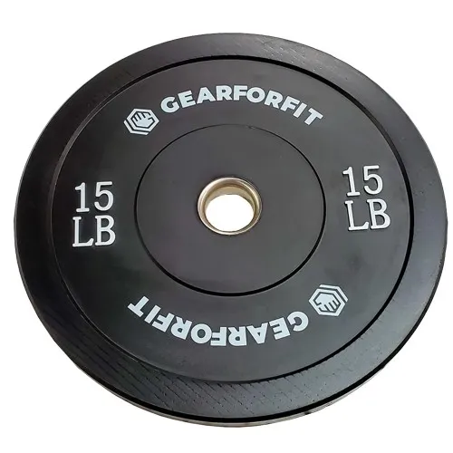 15 Lb BLACK OLYMPIC RUBBER BUMPER PLATE