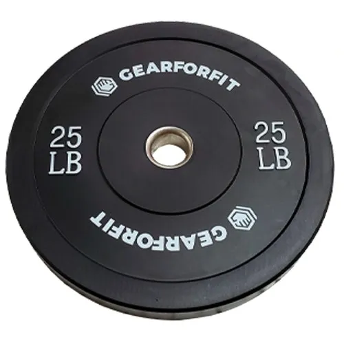 25 Lb BLACK OLYMPIC RUBBER BUMPER PLATE