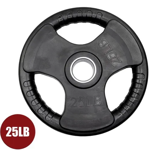 25lb virgin rubber grip olympic plate (single)