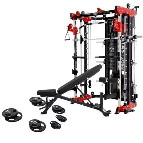 AL-3058G Functional Smith Machine Altas Combo Package W/Bench/Bar/Weights
