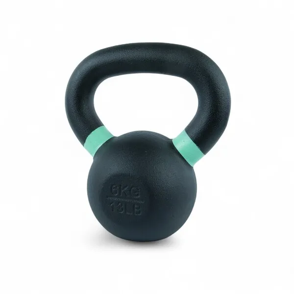gearforfit fitness cast iron kettlebell 6kg/13 lbs