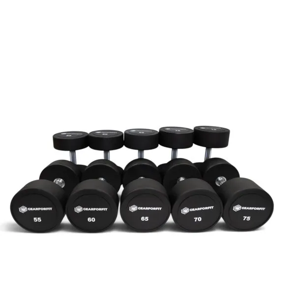 GF 55 - 75 lb Urethane Dumbbell Set
