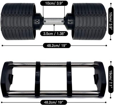 An image of Nuo Style Adjustable Dumbbells 70lb (set of two)