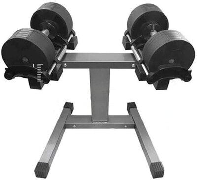 An image of adjustable stand for nuo 45 lb and 70 lb dumbbells