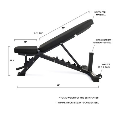 An image of Adjustable Weight Bench G3 Commercial 