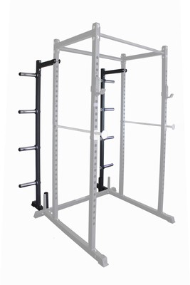 An image of power rack weight storage attachment