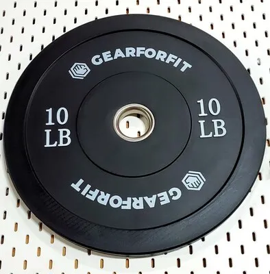 An image of 10 Lb BLACK OLYMPIC RUBBER BUMPER PLATE